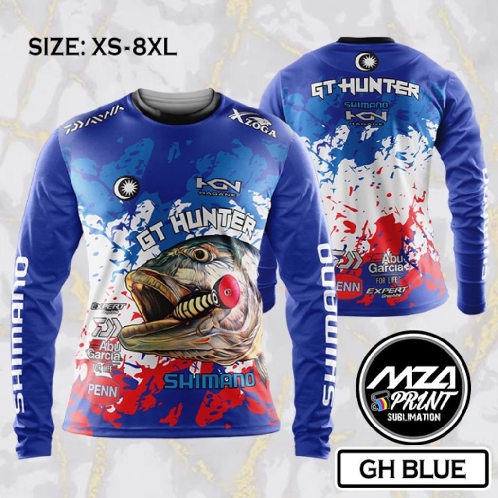 Gt Hunter เสื้อกันหนาว สําหรับตกปลา | ชุดตกปลา กัน UV | Shimano BOSSNA Seahawk ขนาด XS-3XL