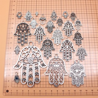 เครื่องประดับ จี้รูปมือแฮมซ่าน่ารัก แฮนด์เมด 24 ชิ้น ต่อชุด
