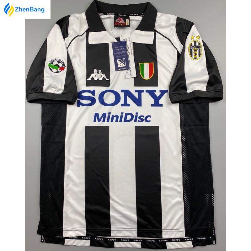 เสื้อกีฬาแขนสั้น ลายทีม Juventus 1997 ZIDANE DEL PIERO Armgalcho 1997-98 สไตล์เรโทร