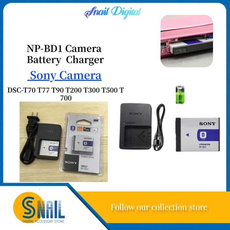 กล้อง Np-Bd1ที่ชาร์จแบตเตอรี่ Sony Dsc-T70 T77 T90 T200 T300 T500กล้อง T