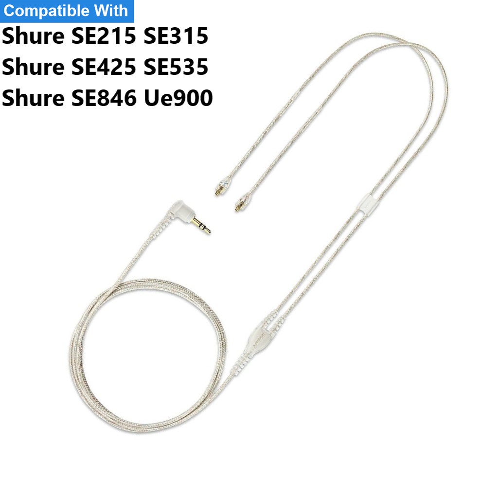 เปลี่ยนสายสัญญาณเสียงหูฟัง 3.5 มม.ถึง MMCX หูฟังอะแดปเตอร์สําหรับ Shure SE215 SE315 SE425 SE535 SE84