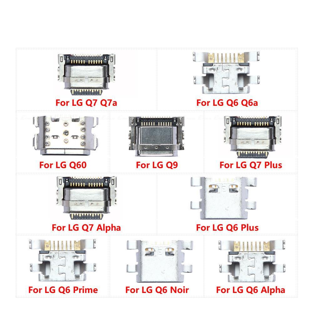 USB Jack Connector แท่นชาร์จปลั๊กพอร์ตสําหรับ LG Q6 Noir Prime Q7 Plus Alpha Q6a Q7a Q9 Q60 Micro Ty