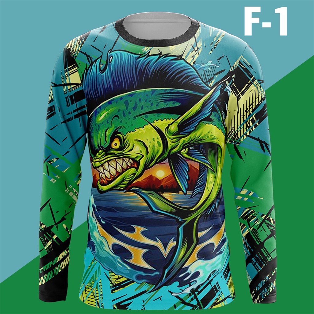 เสื้อแขนยาว เสื้อตกปลา Fishing สั่ง 10ตัวขึ่นไปใส่ชื่อทีมได้ มีไซท์เด็ก ถึง ไซท์ใหญ่สุด รอบอก60นิ้ว