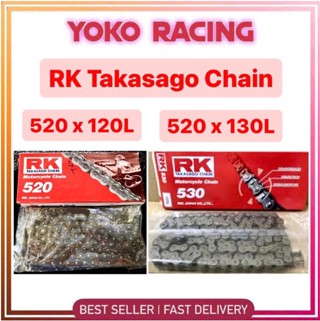 สายโซ่ Rantai RK Takasago คุณภาพดี 520 X 120L 530 X 120L 120 L 520-120L 530-120L ยี่ห้อ RK สีแดง