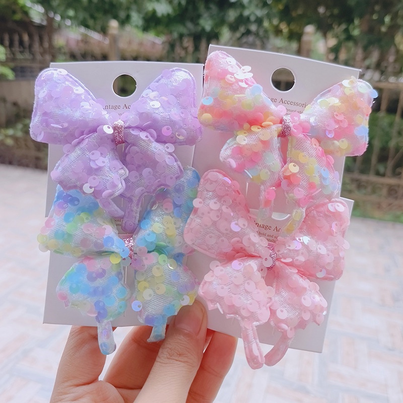 กิ๊บติดผม ประดับเลื่อม รูปผีเสื้อ ขนาดใหญ่ สไตล์เจ้าหญิง สําหรับเด็กผู้หญิง จํานวน 1 ชิ้น