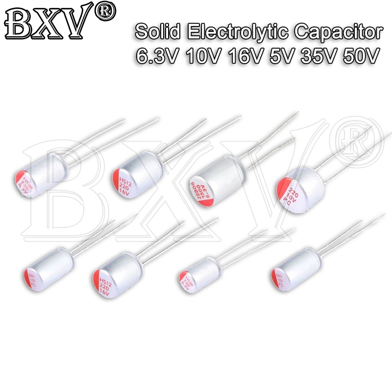 ตัวเก็บประจุไฟฟ้า DIP 6.3V 10V 16V 25V 35V 100UF 150UF 220UF 270UF 330UF 470UF 560UF 680UF 820UF 100