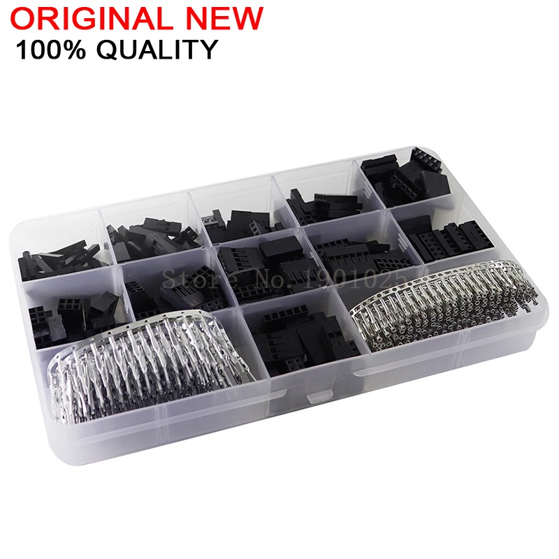 620 ชิ้น Dupont Connector 2.54 มม., Dupont Cable Jumper Wire Pin Header Housing Kit, ชาย Crimp Pins 