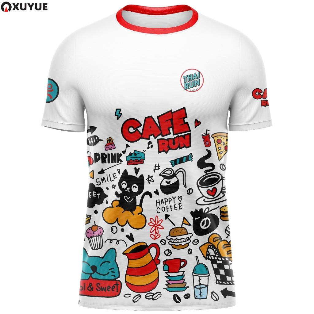 (XUYUE) Thairun(ไทยรัน) เสื้อออกกำลังกายสำหรับการวิ่ง Thairun Cafe Run