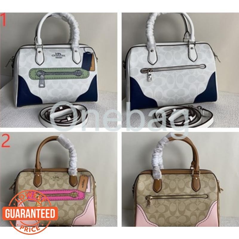 Fa5 ใหม่COACH CH168 Womens Boston bag Classic pillow bag กระเป๋าสะพายข้ามร่างกาย