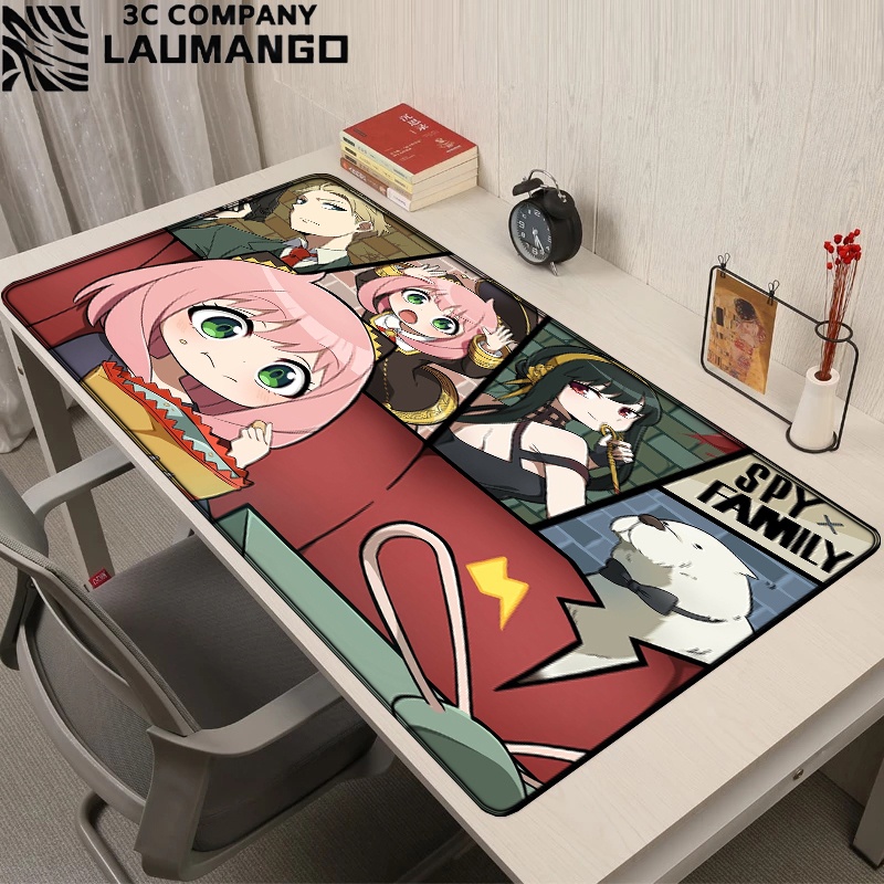 แผ่นรองเมาส์ Spy X ครอบครัว Deskmat Gaming Mat คีย์บอร์ด Anya โต๊ะ Pad การ์ตูนอะนิเมะพรมความเร็ว Mousepad เมาส์ Gamer Xxl