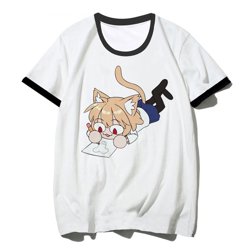 Neco Arc เสื้อยืดผู้หญิงเสื้อยืดตลกออกแบบหญิง 2000s เสื้อผ้าตลก