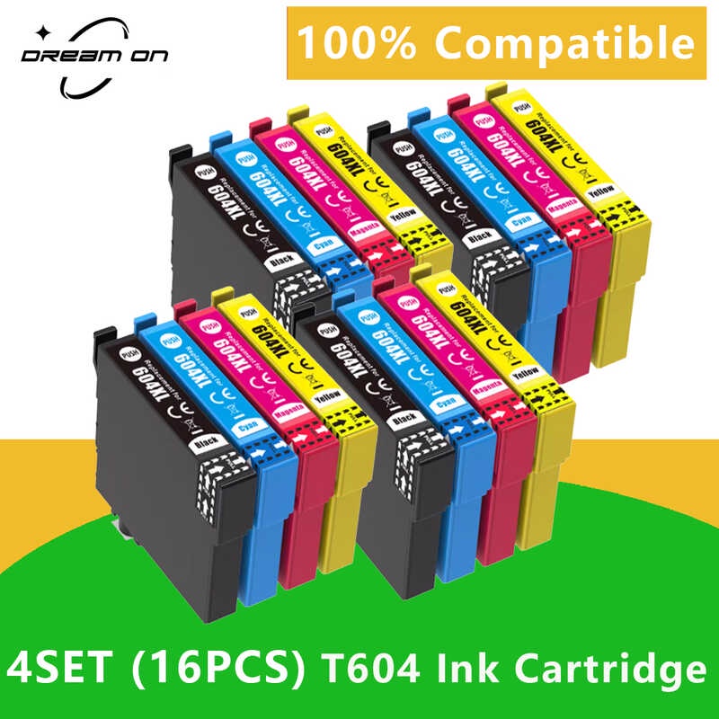 604XL T604XL T604XL 604 ตลับหมึกอิงค์เจ็ทสีพรีเมี่ยมสำหรับ Epson XP-2200 / XP-2205 /