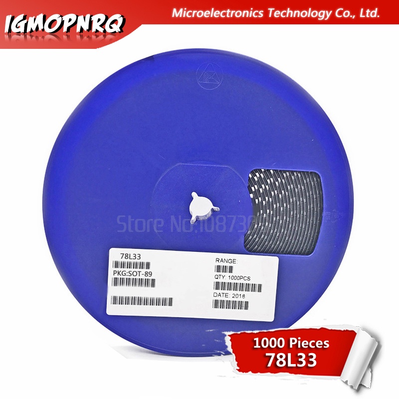 1000PCS L78L33ABUTR 3.3V .1A SOT-89 L78L33ABU 78L3 L78L33A 78L33 L78L33 78L33A ใหม่
