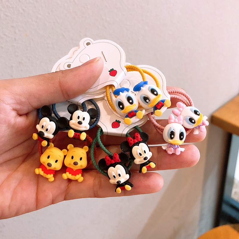 2 ชิ้น ใหม่ สัตว์ เป็ด เมาส์ น่ารัก เด็ก ยางรัดผม สาว เครื่องประดับผม