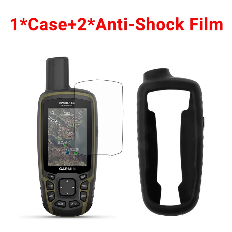 ป้องกันซิลิโคนกรณี + หน้าจอ LCD สําหรับ Garmin GPSMAP 64st 64sc 64sx 64s 65sr 65s 62sc 62st 62 62 62