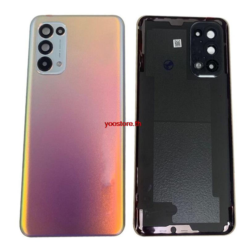 Yoth- ฝาครอบแบตเตอรี่ด้านหลัง พร้อมเลนส์กล้อง แบบเปลี่ยน สําหรับ OPPO Reno 5 5G
