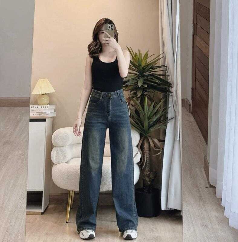 สีมูนไลท์ SEASONING รุ่น OG กางเกงยีนส์ ไซส์ S-7Xl [ ผ้ายืด ] ขากระบอกใหญ่