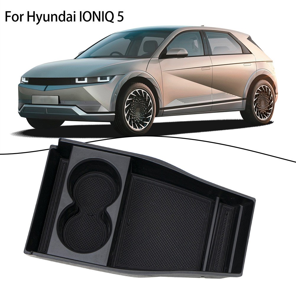 [heaven] ABS สีดําคอนโซลกลางกล่องเก็บของถาดสําหรับ Hyundai IONIQ 5 2021+