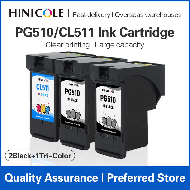 HINICOLE PG510 PG510 CL511 ตลับหมึกรีฟิล PG-510 สำหรับ Canon Pixma MX320 MX330 MX340 MX350 เครื