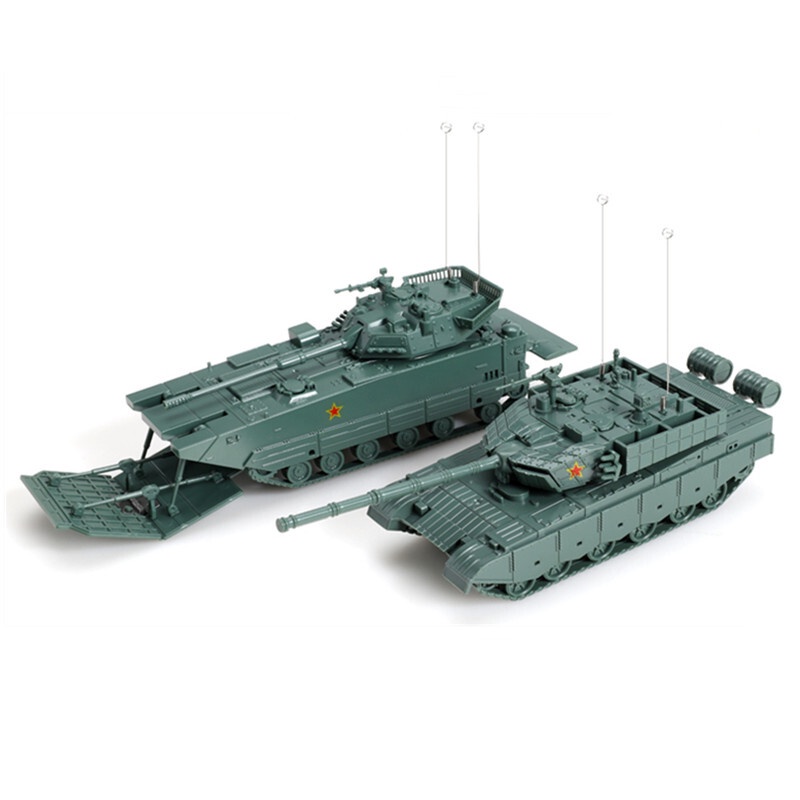 4D 1/72 จีน ZTD-05 สะเทินน้ําสะเทินบกรถหุ้มเกราะจู่โจม ZTZ-99A รถถังหลักประกอบรุ่นของเล่น