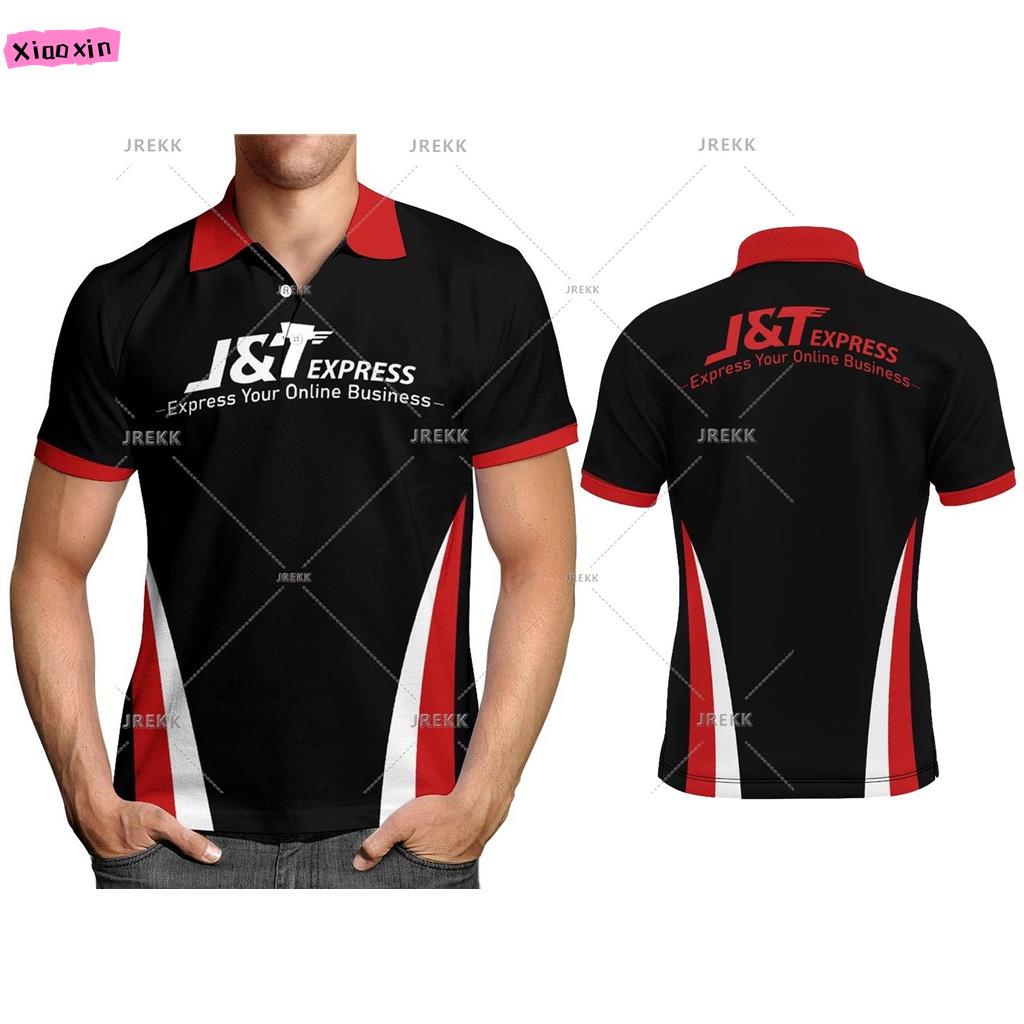 เสื้อยืด J & T Express, เสื้อผ้าไรเดอร์ J & T Express นุ่มและสบายในสต็อก
