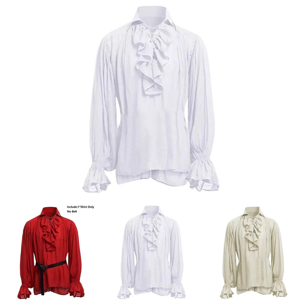 เสื้อยืดแขนยาว พิมพ์ลายโจรสลัด Renaissance Medieval 18th Century Duke สําหรับผู้ชาย