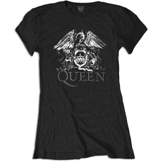 เสื้อยืด พิมพ์ลาย Queen Crest Diamante Freddie Mercury สําหรับผู้หญิง