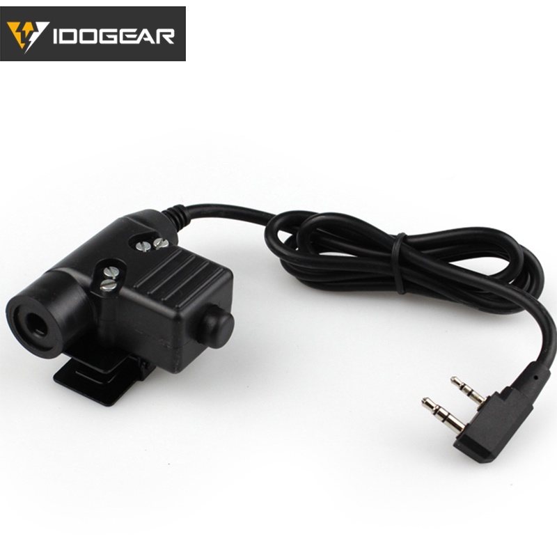 Idogear ชุดหูฟังยุทธวิธี U94 PTT สําหรับ Icom Kenwood Midl Motorola Talkabout Phone และตัวเชื่อมต่อวิทยุ 6901