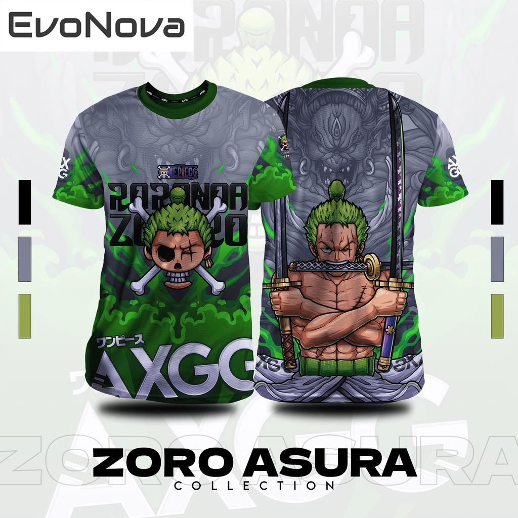 เสื้อยืด พิมพ์ลาย One Piece Zoro Asura EvoNova AXGG