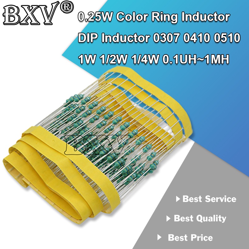 Ibuw 0.25W สีแหวน Inductor DIP Inductor 0307 0410 0510 1W 1/2W 1/4W UH MH 2.2 3.3 4.7 5.6 100 220 33