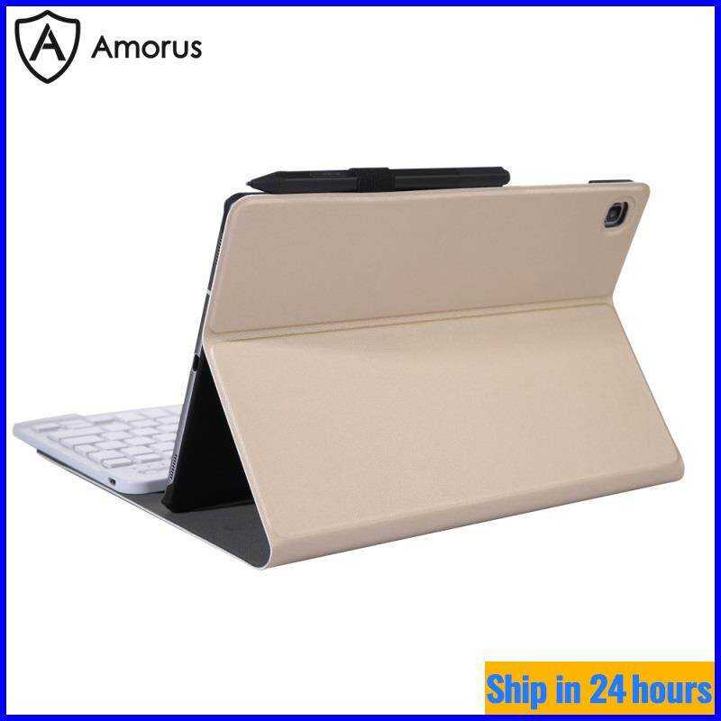 [Amorus Keyboard] สำหรับ Samsung Galaxy Tab S6 Lite Case 2-In-1 Bluetooth Keyboard พร้อม