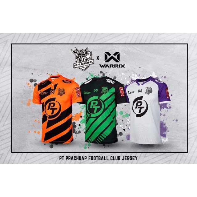✅ Warrix เสื้อแข่งสโมสรฟุตบอล พีที ประจวบ ฤดูกาล 2020 " เกรดนักเตะ " ของแท้ 💯% ✅