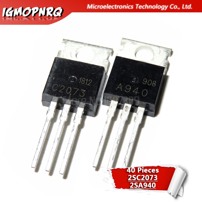 40 ชิ้นทรานซิสเตอร์ 2SC2073 C2073 2SA940 A940 หลอด matng หลอดใหม่