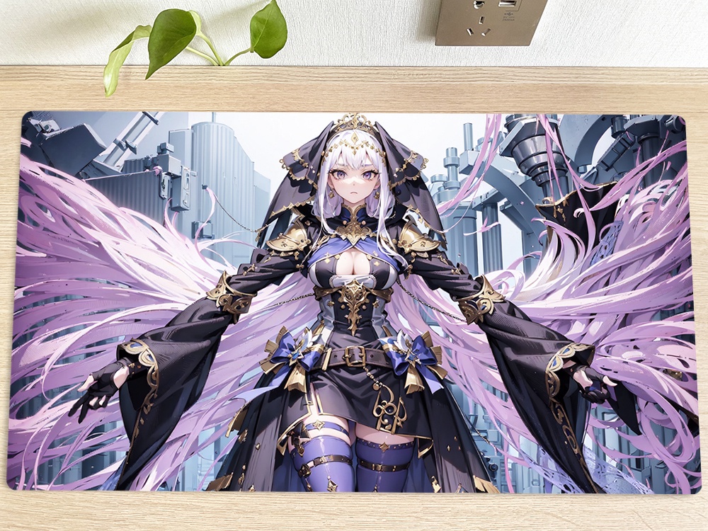 Yugioh Playmat El Shaddoll Construct TCG CCG Mat Trading การ์ดเกมตารางแผ่นรองเม้าส์สําหรับเล่นเกม Play Mat 60x35 ซม.