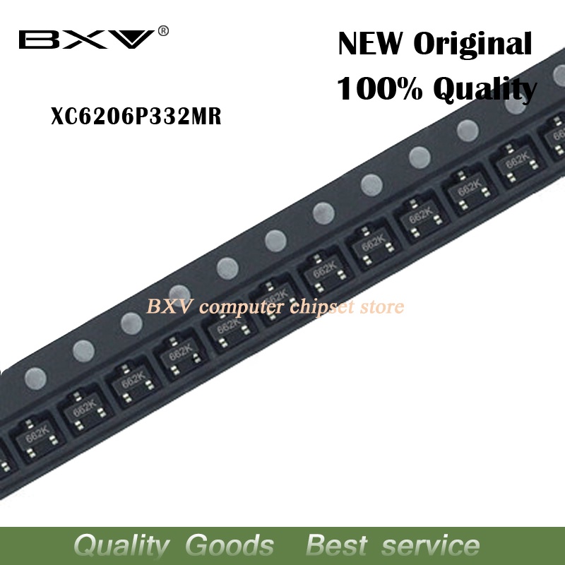 100 ชิ้น XC6206P332MR SOT-23 SOT XC6206P332 SOT23 XC6206 SMD 6662K) ชิป