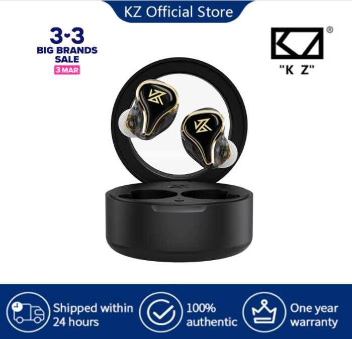 KZ Sk10 Pro TWS หูฟังบลูทูธ5.2ไร้สายไฮบริด Hifi เกมหูฟังตัดเสี