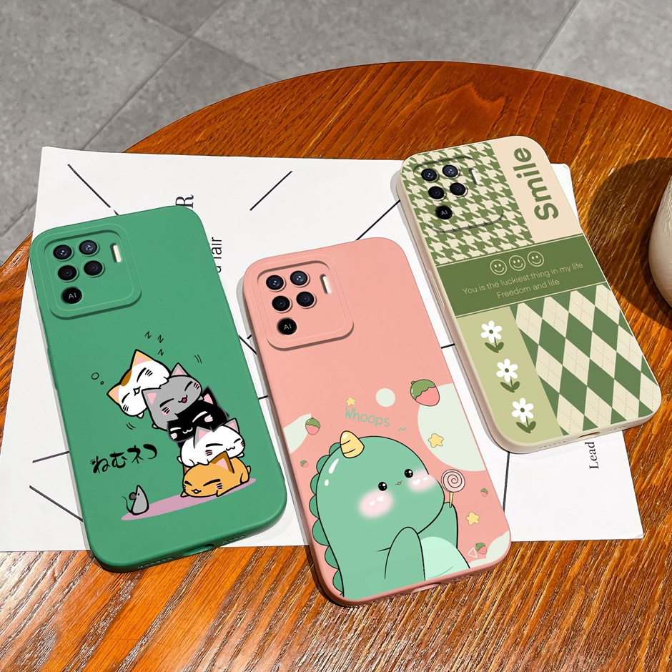 เคสโทรศัพท์มือถือ ซิลิโคน กันกระแทก บางมาก ลายการ์ตูนหน้ายิ้มน่ารัก คุณภาพสูง สําหรับ OPPO A94 4G A94 A 94 4G