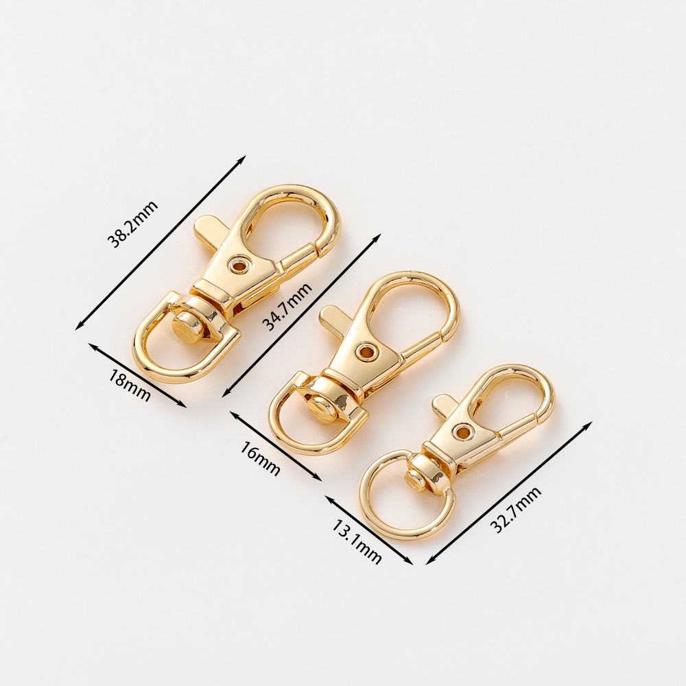 St.kunkka 5 ชิ้น Gold-Plated 18K สี-จอง Real Gold Dog Buckle DIY เครื่องประดับแฟชั่น — صورة 2