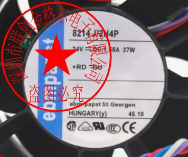 YY เดิมแท้เยอรมนี 4 สายนําเข้า axial flow พัดลม 8214J/2H4P 24V 1.55A 37W