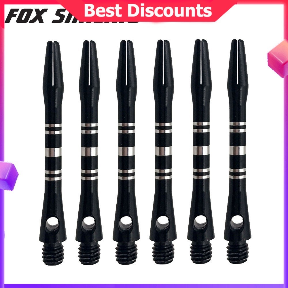 Fox Smiling 6PCS 41 มม.อลูมิเนียมลูกดอกเพลา 2BA 7 สี Dard อุปกรณ์เสริม