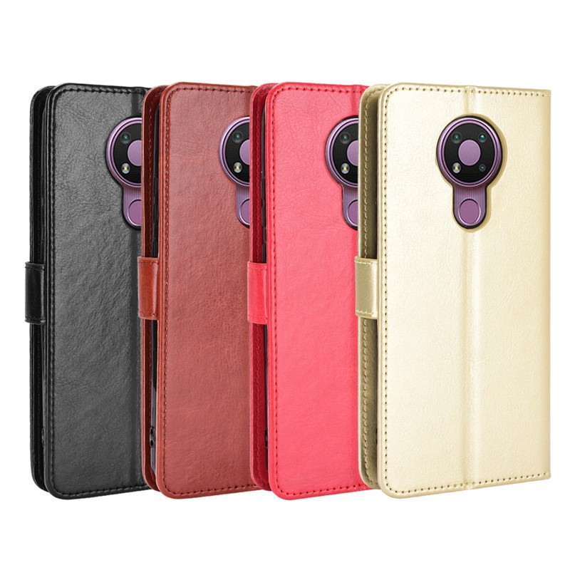 เคสหนัง PU ฝาพับ พร้อมช่องใส่บัตร หรูหรา สําหรับ Nokia 3.4 Nokia3.4