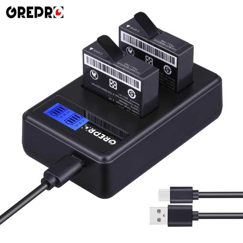 ZZOOI 1500Mah Az16-2 Battery For Xiaomi 4K 4K+ Yi Lite YI 360 VR Action Camera + LCD Dual USB Az16-