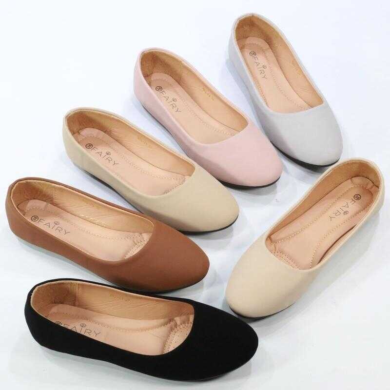 999-C1 รองเท้าแฟชั่นผู้หญิงหัวมน หนังนูบัค FAIRY