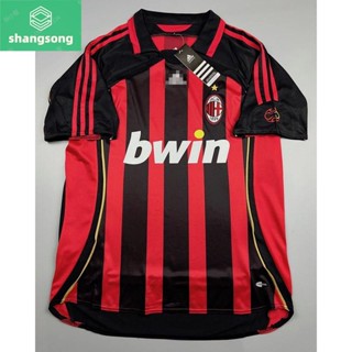 Shangsong เสื้อบอล ย้อนยุค เอซี มิลาน เหย้า 2006-07 Retro AC Milan Home เรโทร คลาสสิค