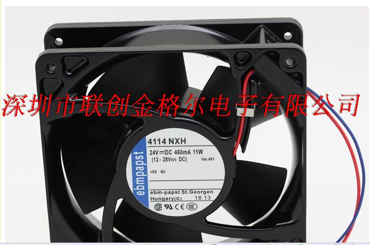 BH ต้นฉบับเยอรมัน 24V 458mA11W กรอบอลูมิเนียมความถี่พัดลมแปลง 4114NXH 4114NXHR