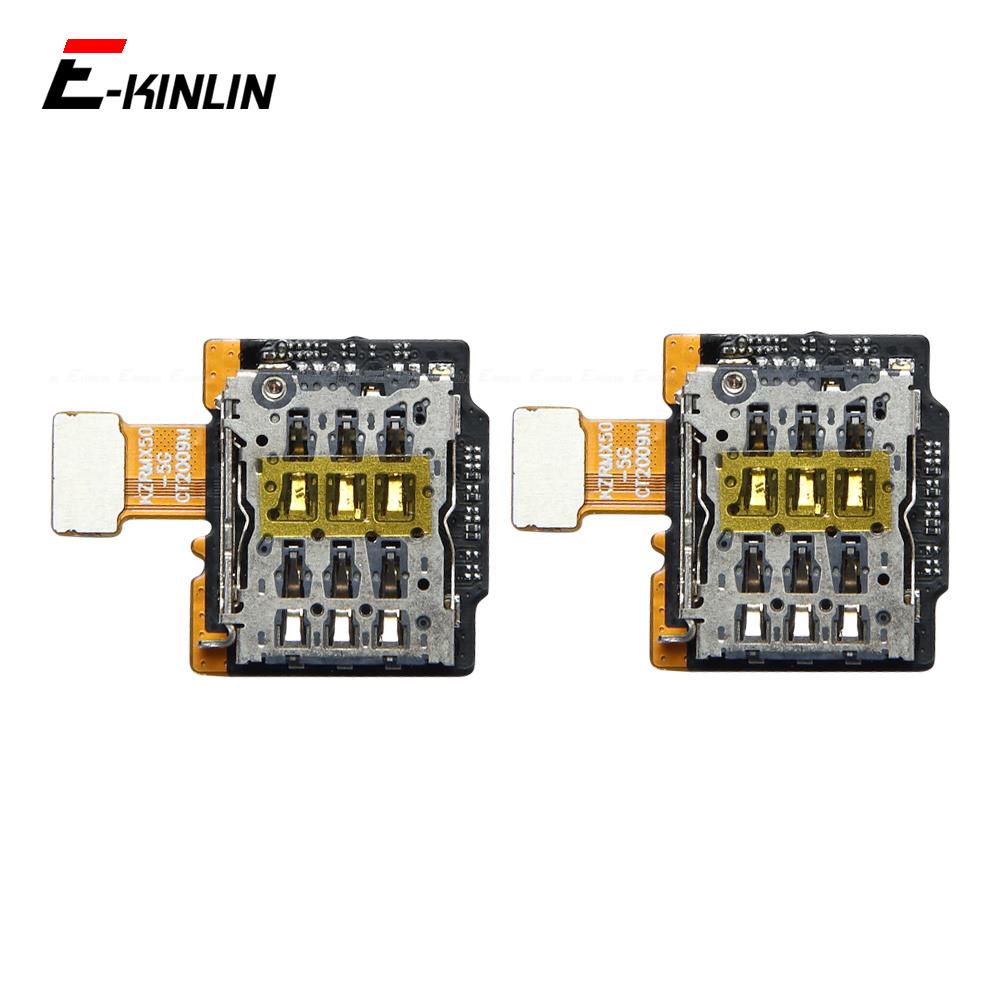 ซิมการ์ดผู้ถือถาด Reader ซ็อกเก็ต Flex สําหรับ OPPO Realme X3 Super Zoom X50 X50m 5G อะไหล่ซ่อม