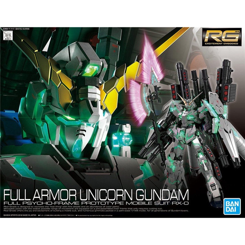 Bandai Gundam RG 1/144 FA RX-0 Full Armor Unicorn Gundam Out of Print Rare Spot