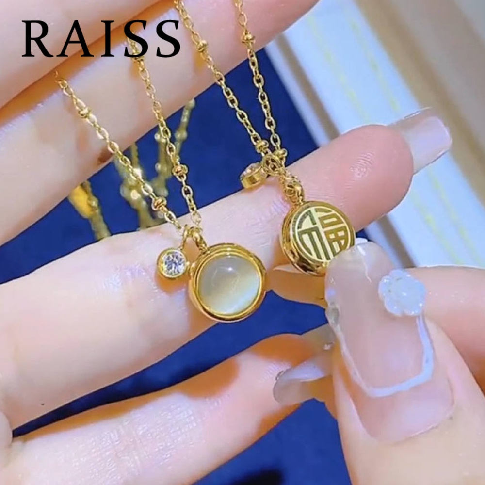 RAISS สร้อยตาแมวนำโชค สร้อยสแตนเลสแฟชั่นสวยๆสำหรับผู้หญิง ราคา ถูกที่สุด ดีลบีเคเค แกลเลอรีภาพที่ 7