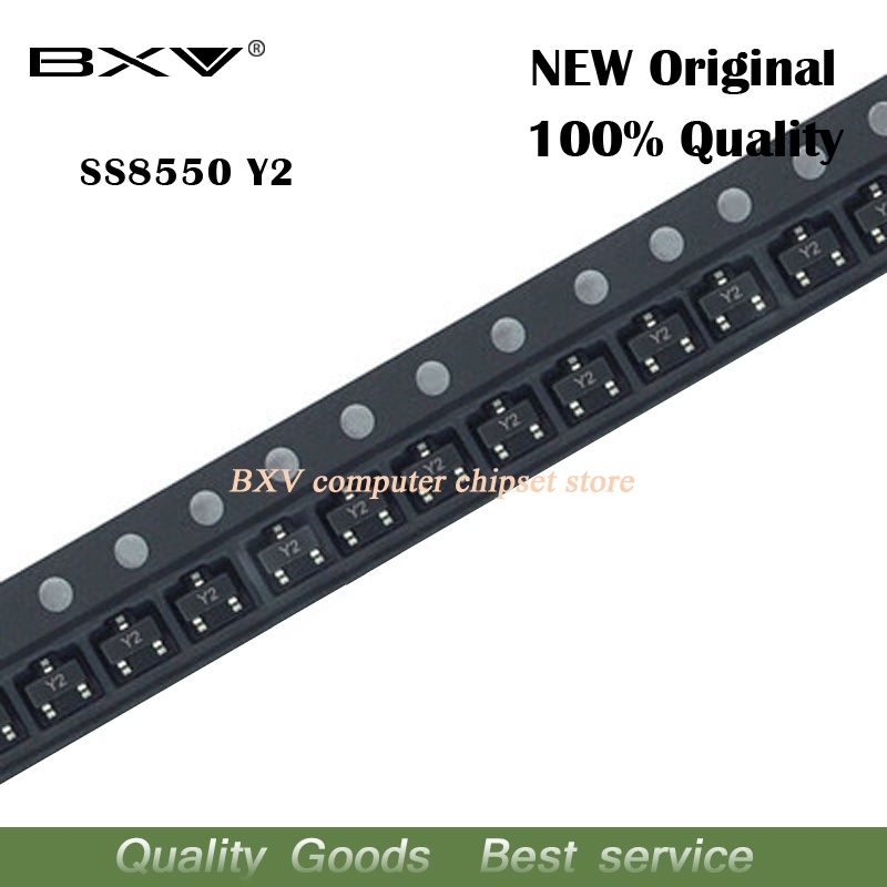 ทรานซิสเตอร์ SS8550D SOT-23 Y2 SS8550 8550D MMBT8550 MMBT8550LT1G 100 ชิ้น