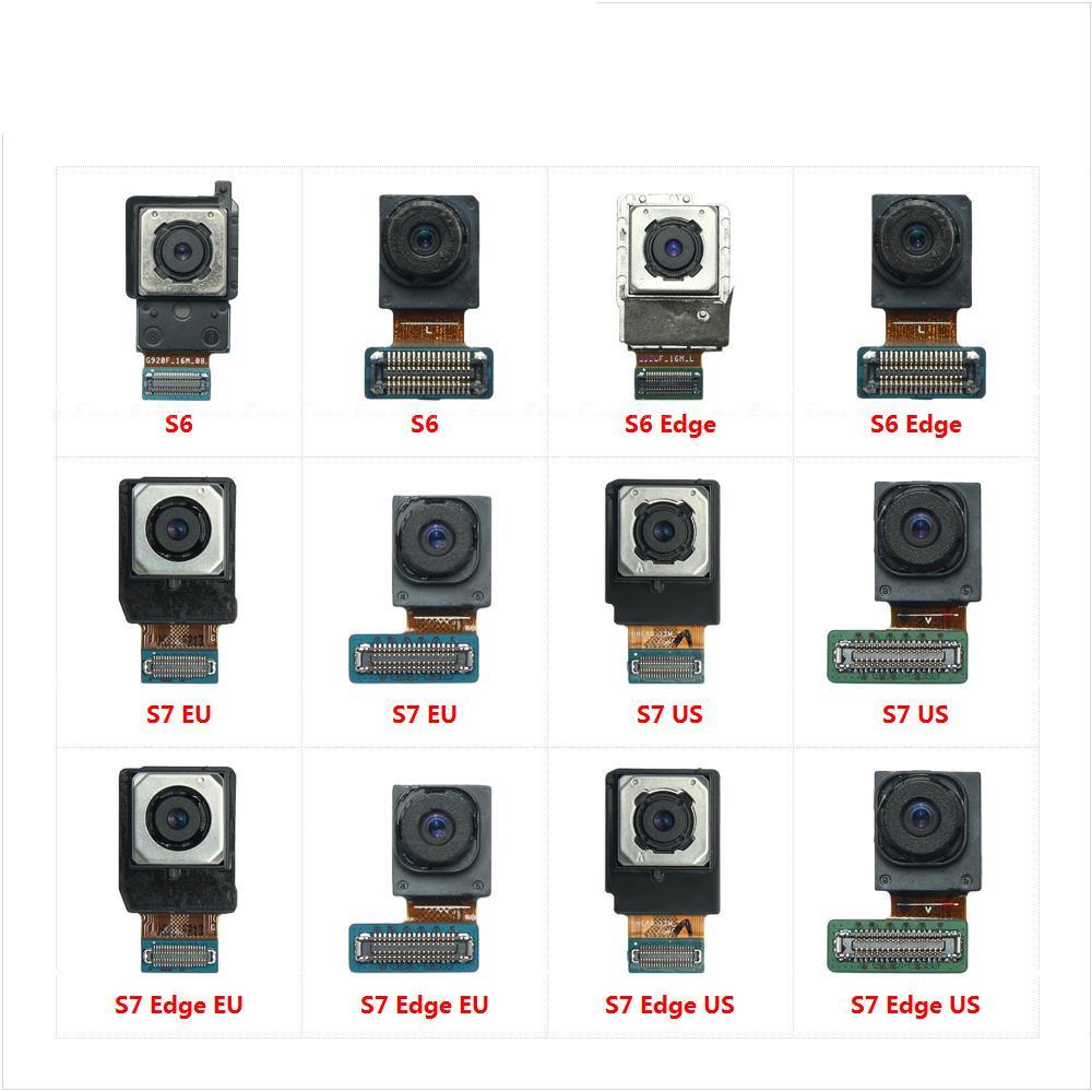 กล้องเซลฟี่ด้านหน้าด้านหลังหลักสําหรับ Samsung Galaxy S7 S6 Edge G920 G925 G930 G935 Flex Cable Part